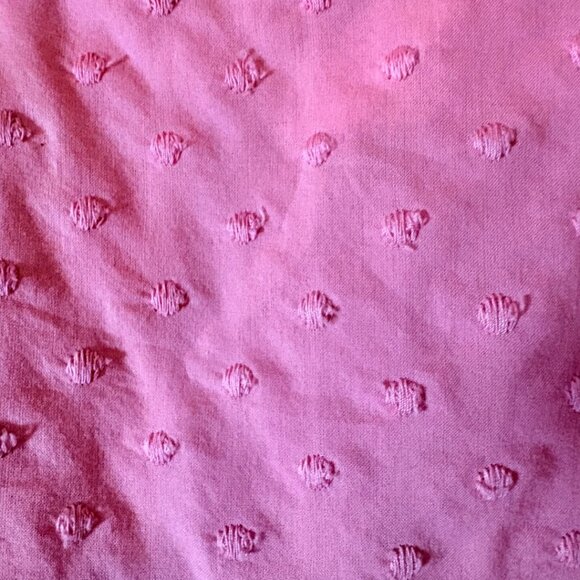 LoveShackFancy Coral Pink Swiss Dot Babydoll Mini Dress Size 8 Cottagecore - Picture 2 of 11